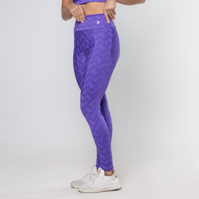 Legging Recortes Roxo Detalhes em V Boreal