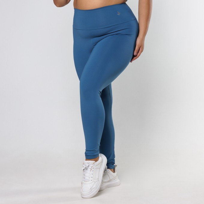 Legging Essential Básica Azul Petróleo