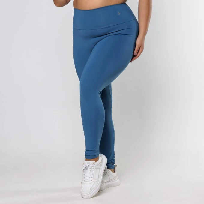 Legging Essential Básica Azul Petróleo