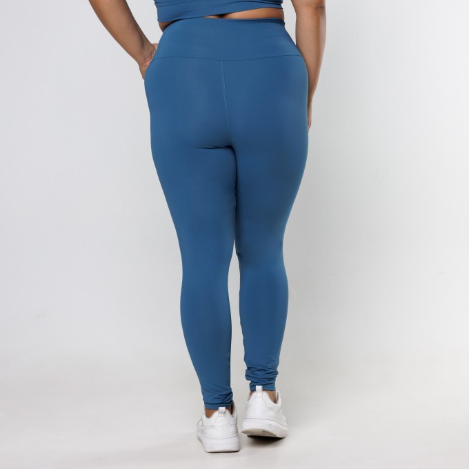 Legging Essential Básica Azul Petróleo