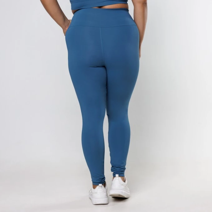 Legging Essential Básica Azul Petróleo