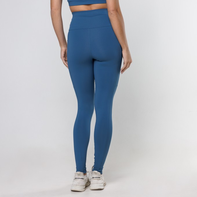 Legging Essential com Bolso Azul Petróleo