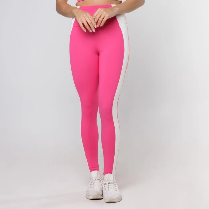 Legging Recortes Rosa Pink Tricolor Opaque Color